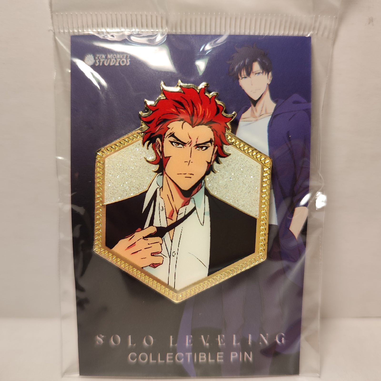 Solo Leveling Baek Yoonho Enamel Pin Official Anime Collectible Figure B